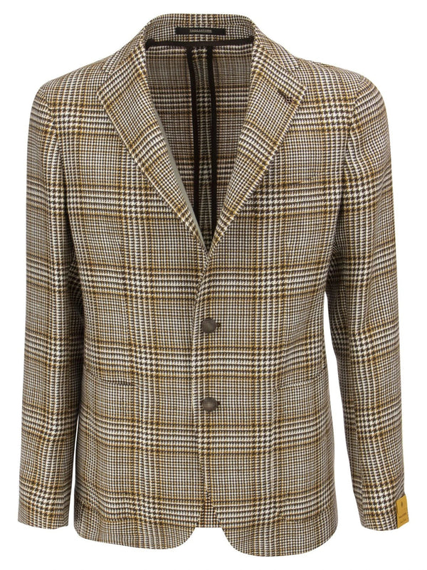 Giacca Uomo monopetto fantasia Beige bianco TAGLIATORE- Francavilla Moda
